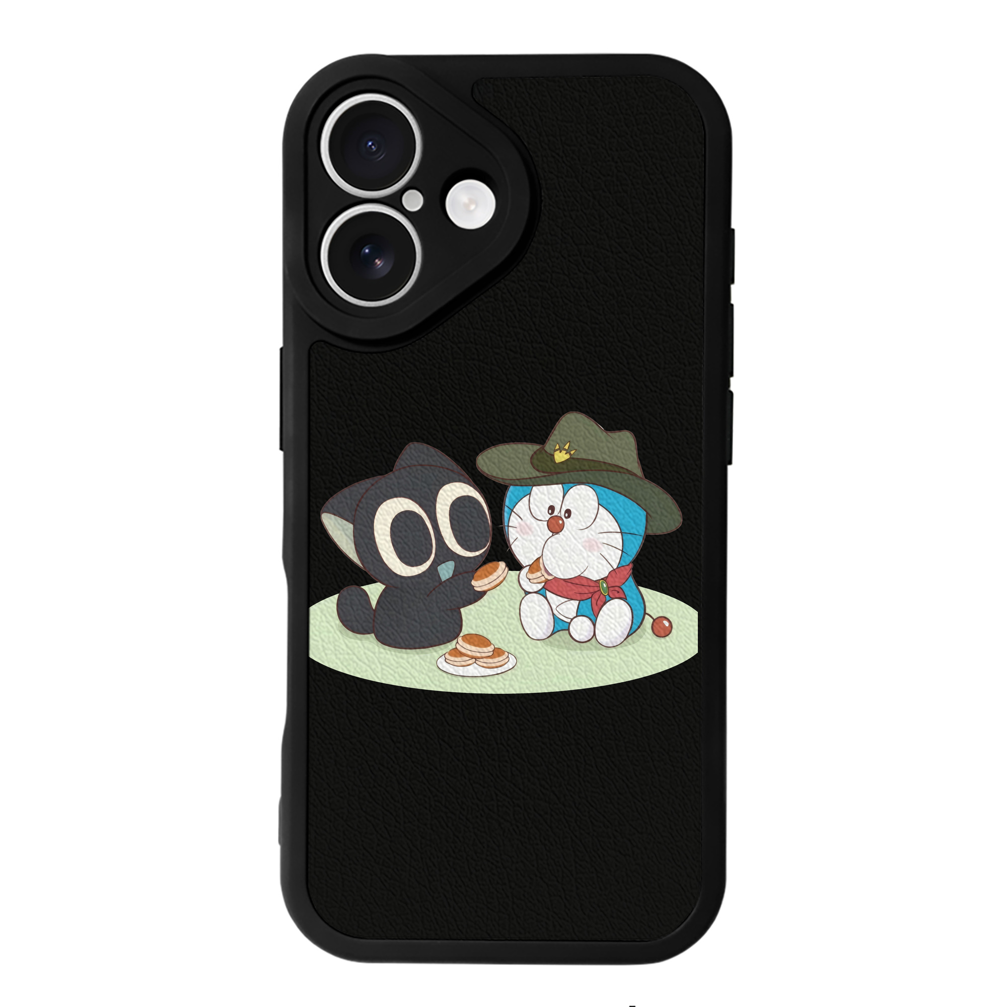 （画像用） ドラえもん Doraemon 【iPhone 16シリーズ対応】シリコンスマホケース（レザー調） 材質：シリコン